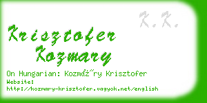 krisztofer kozmary business card